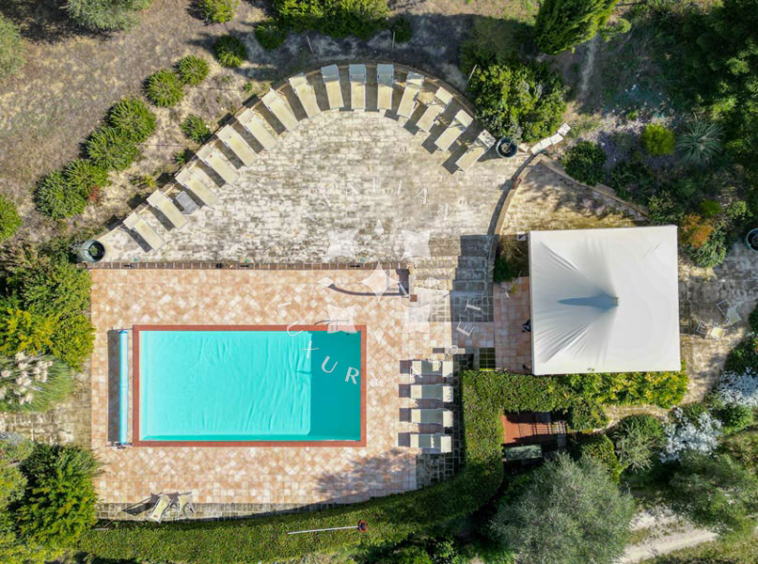 Agriturismo Ponzano Fermo Marche Pool Panorama